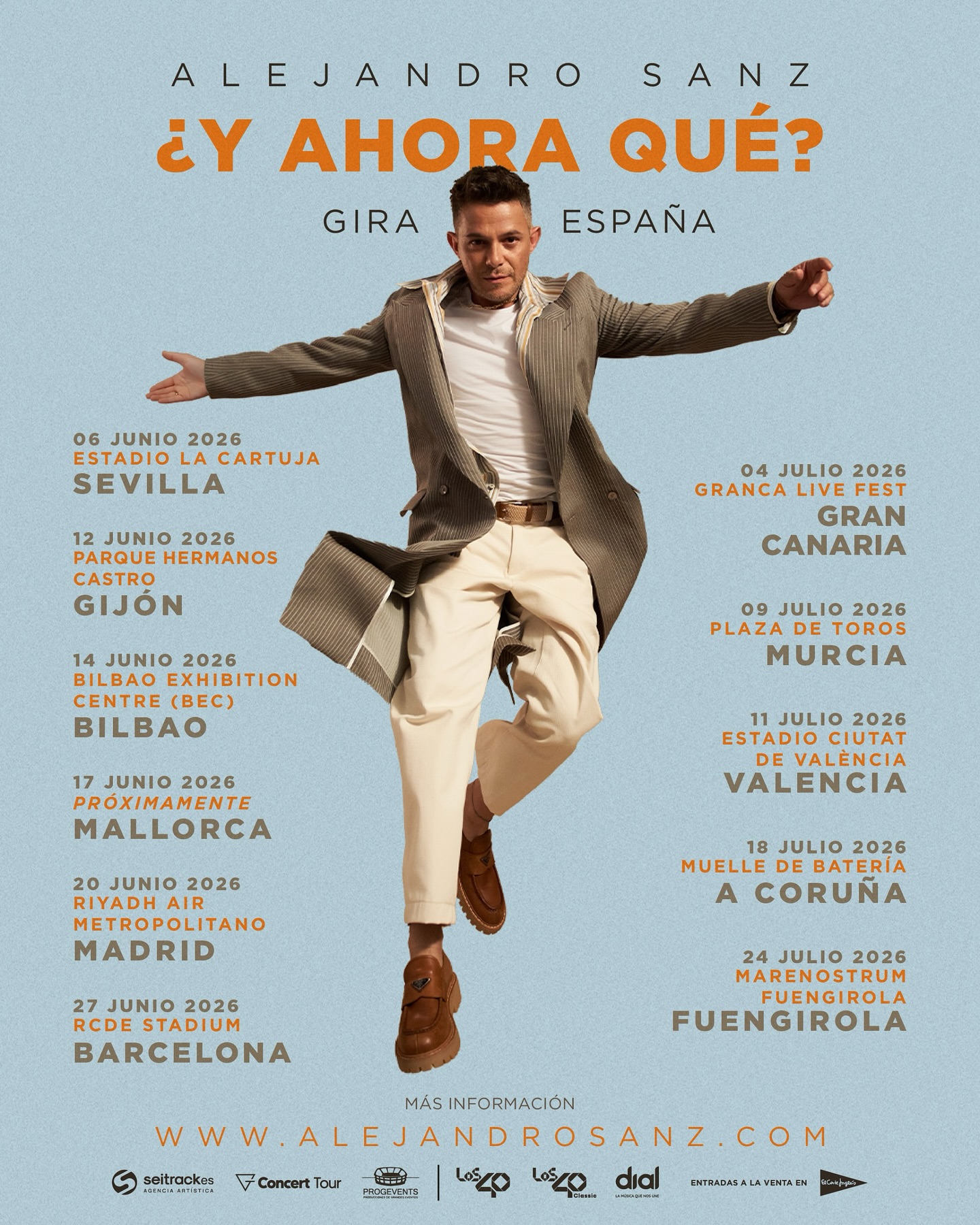 Alejandro Sanz Y Ahora Qué Tour Poster 2025-2026